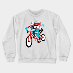 Female Cyclist Crewneck Sweatshirt